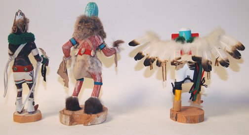 THREE HOPI KACNINAS - 3