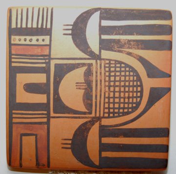 TWO HOPI POTTERY TILES - 4