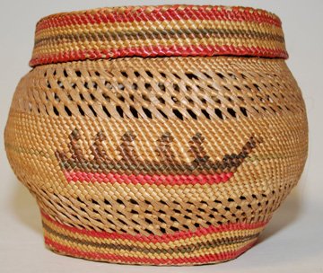 MAKAH LIDDED BASKET - 2