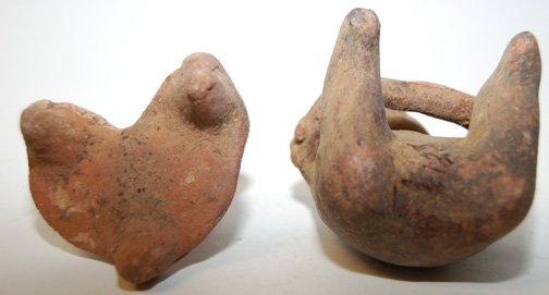 TWO PRECOLUMBIAN POTTERY IDOLS - 6