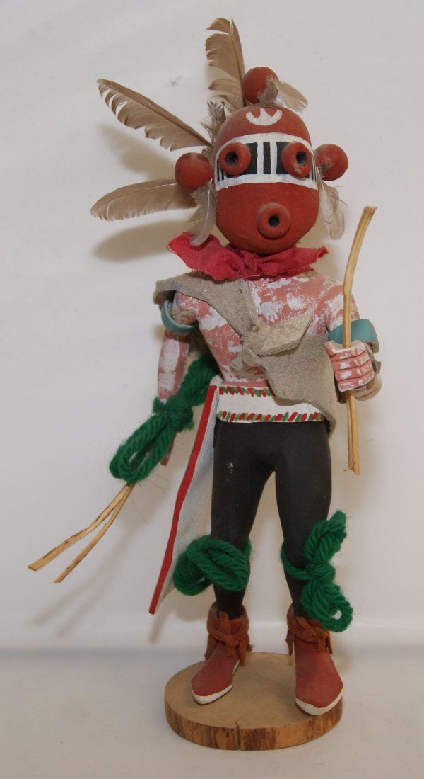 Hopi Kachina: 1960s 70s 9.5 tall Shipping charge on this item is $10.00. Unless noted all items have some amount of acceptable wear, scratches, nicks, missing stitches, ect. for their age. Measurements on paintings