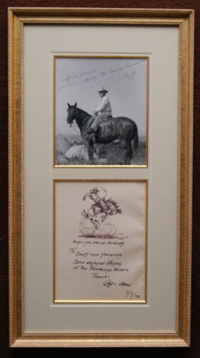 WESTERN LETTER & PHOTOGRAPH: 7/7/79 handwritten signed Olaf & Mae, 24" x 12" Shipping charge are for the United States. The shipping on this lot is $30.00. Outside the United States there will be additional shipping fees. Unless 