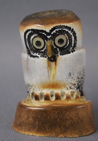 LARGE ZUNI FETISH: 1990s carved owl out of antler, 2.5" X 1.75" Shipping charge are for the United States. The shipping on this lot is $10.00. Outside the United States there will be additional shipping fees. Unless not