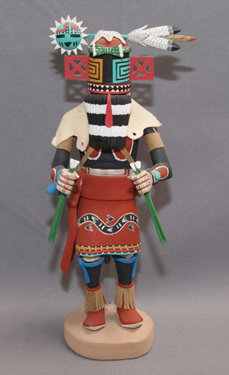HOPI KACHINA: 1980s 90s hand carved and painted cotton wood 12 " tall Shipping charge are for the United States. The shipping on this lot is $20.00. Outside the United States there will be additional shipping fees.