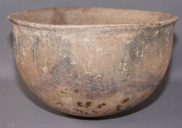 SALADO POTTERY BOWL: prehistoric plain ware has cracks has restoration 6.5" x 10.5" Shipping charge are for the United States. The shipping on this lot is $10.00. Outside the United States there will be additional shippin