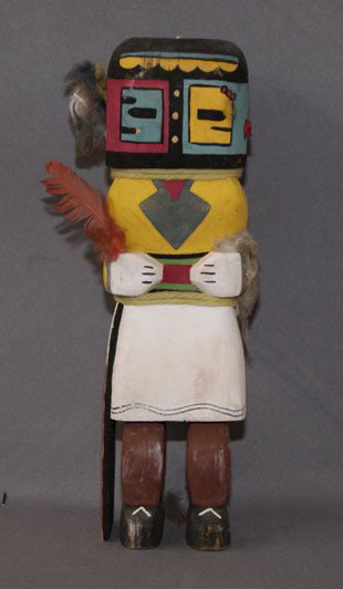 ROUTE 66 STYLE KACHINA: 1960s 70s hand carved from 4x4 12 inches tall Shipping charge are for the United States. The shipping on this lot is $10.00. Outside the United States there will be additional shipping fees. Unless no