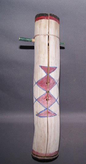 APACHE VIOLIN: 1920s 30s hand painted made from yucca stock, 16.5" x 3" Shipping charge are for the United States. The shipping on this lot is $20.00. Outside the United States there will be additional shipping fees