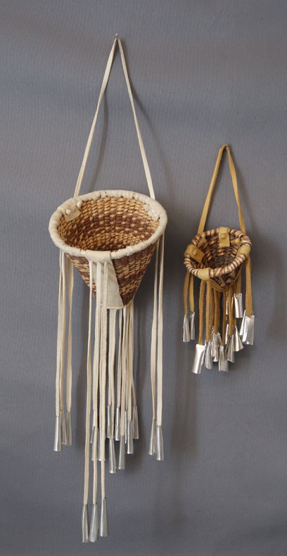 TWO APACHE BURDEN BASKETS