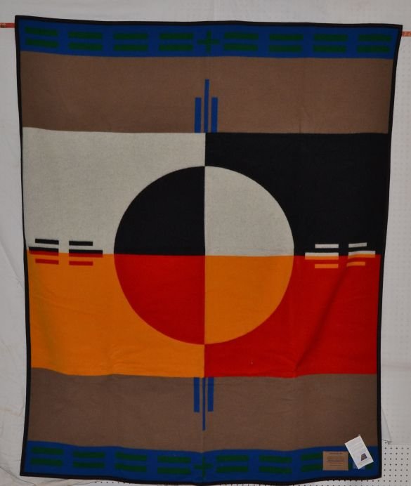 PENDLETON BLANKET: 1980s 90s limited edition "Circle Of Life" 64"x80" Shipping charge are for the continental United States only There will be additional shipping fees on shipments to Hawaii, Alaska and outside the Unit