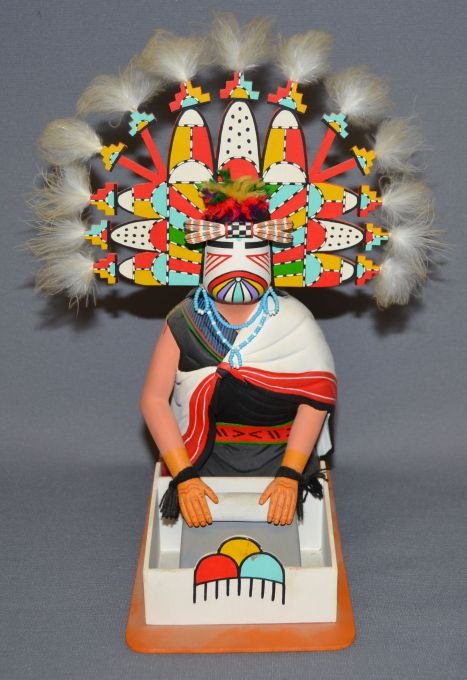 HOPI KACHINA: 1980 90s hand carved and painted butterfly maiden signed Mike Duwyenie 11.5"x8.75"x4.75" Shipping charge are for the continental United States only There will be additional shipping fees on shipments 