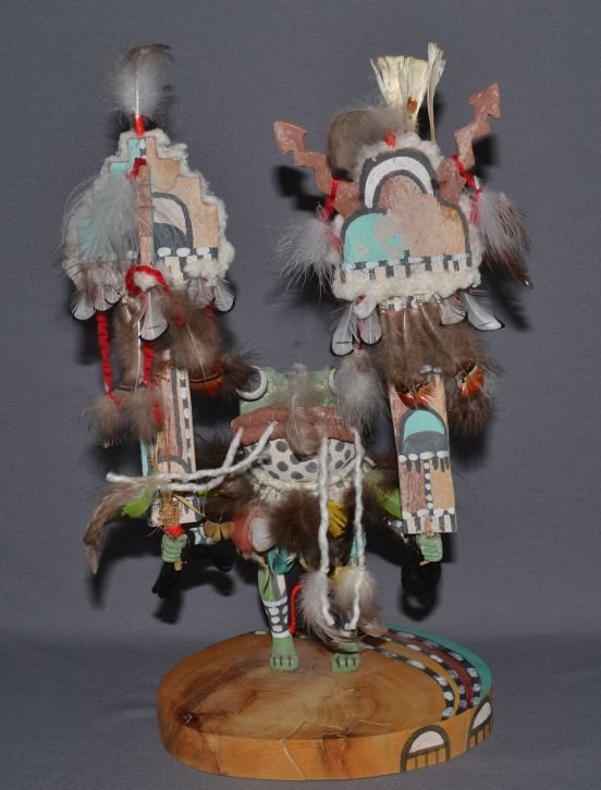 HOPI KACHINA: 1980s 90s hand carved and painted frog titled "Frog Man" signed Graver 17.5" tall Shipping charge are for the continental United States only There will be additional shipping fees on shipments to Hawa