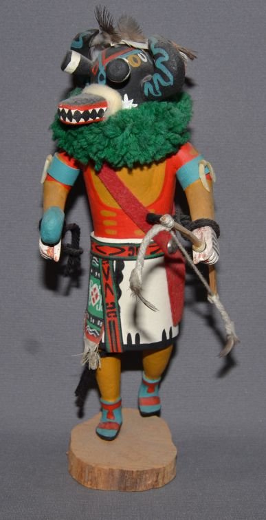 HOPI KACHINA: 1970's and carved and painted cotton wood hoote,11'' tall Shipping charge are for the continental United States only There will be additional shipping fees on shipments to Hawaii, Alaska and outside t