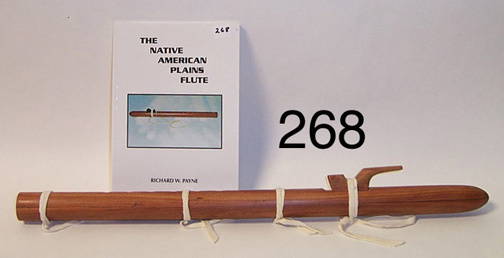 CADDO FLUTE: ca. 1960'S collected from Old Man Whitebeard, bird baffle block, listed in flute book, 22" long.