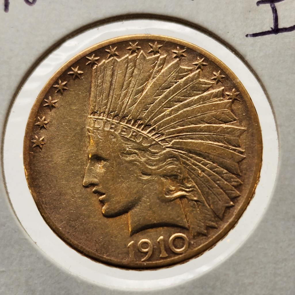 1910 D $10 Indian Head Gold Eagle  (1 of 2)