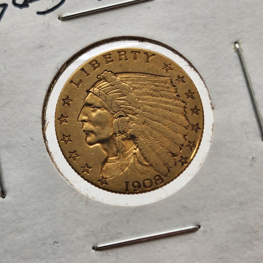 1908 $2.50 Indian Head Quarter Eagle (1 of 2)
