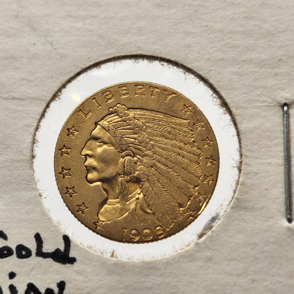 1908 $2.50 Indian Head Quarter Eagle (1 of 2)