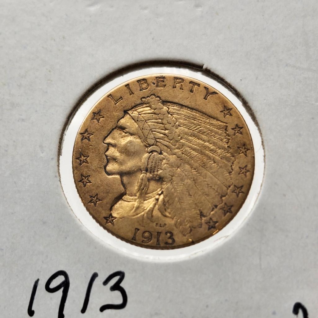 1913 $2.50 Indian Head Quarter Eagle (1 of 2)