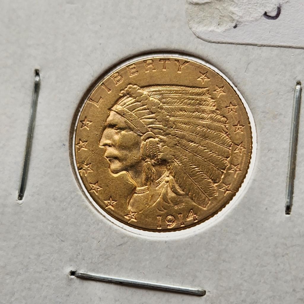 1914 D $2.50 Indian Head Quarter Eagle (1 of 2)