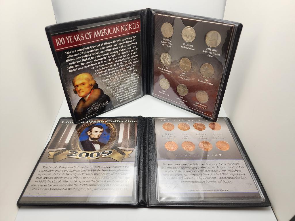 Lot of 2 American Nickels & 2009 Lincoln Penny Collection (1 of 5)