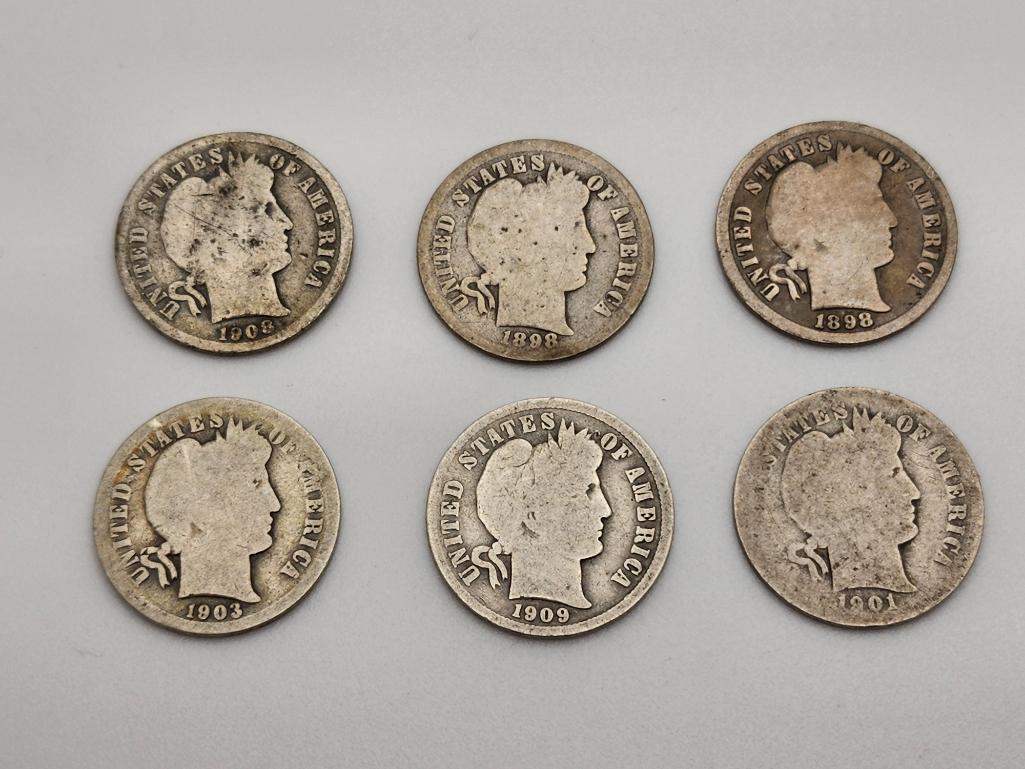 6 Barber Dimes (1 of 2)