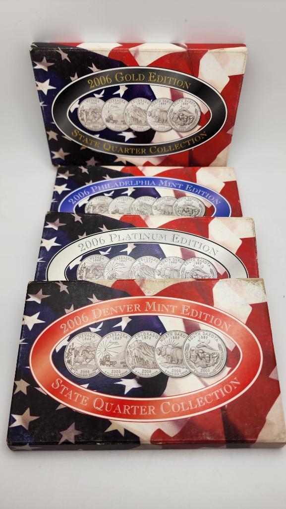 (4) 2006 State Quarter Collections - Gold, Platinum, Denver & Philadelphia Editions (1 of 5)