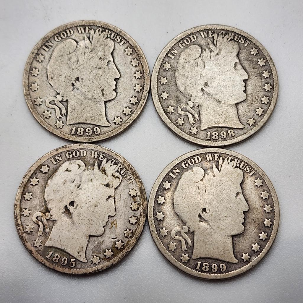 (4) Barber Half Dollars (1 of 2)
