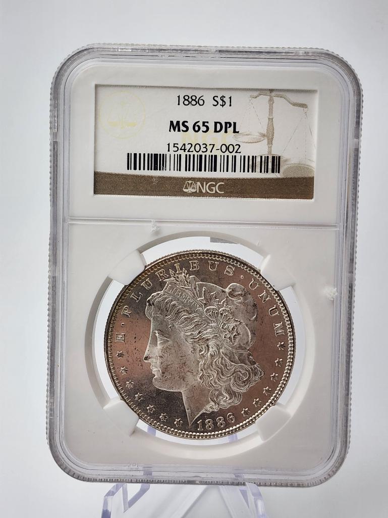 1886 Morgan Silver Dollar MS 65 DPL (1 of 4)