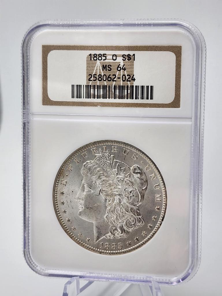 1885 O Morgan Silver Dollar MS64 (1 of 4)