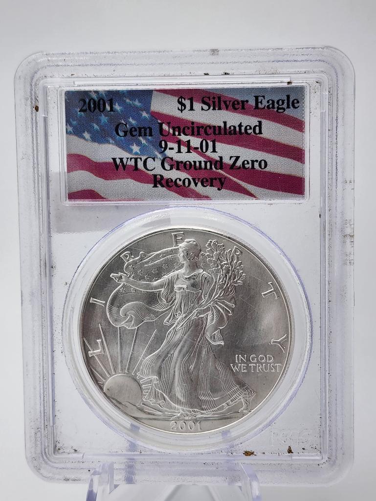2001 U.S. One Dollar 1 oz Silver American Eagle (1 of 4)