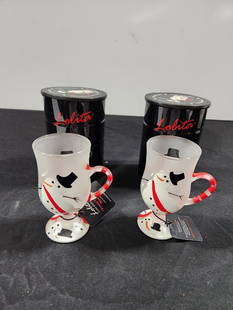 Brand New Christmas Hot Toddy Mugs and w/ Lolita Tin Containers:  