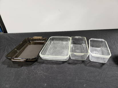 Four Glass Casserole Dishes:  