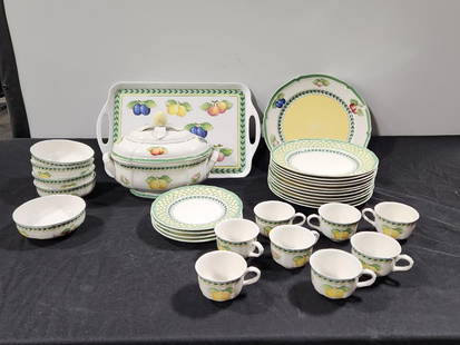 Villeroy & Boch Dinnerware, 4 Different Patterns, Mostly French Garden Fleurence, See Images: French Garden Fleurence, French Garden Valence, French Garden Orange, 1748 Patterns, Dinnerware, House & Garden Collection Microwave and Dishwasher Safe, Made in Germany 
