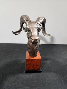 Ram Wildlife Sculpture, 16-1/2in H:  