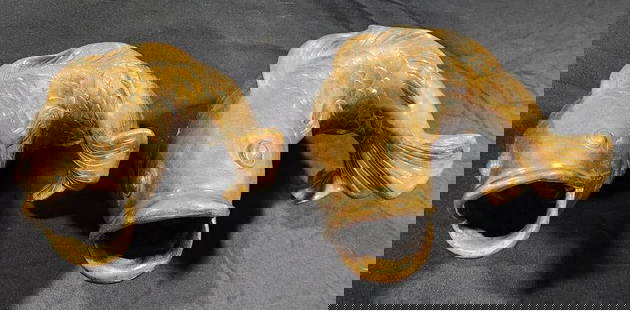 Figural Cast Metal Large Mouth Fish:  