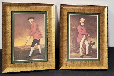 Victorian Golf Prints, Framed: &nbsp;