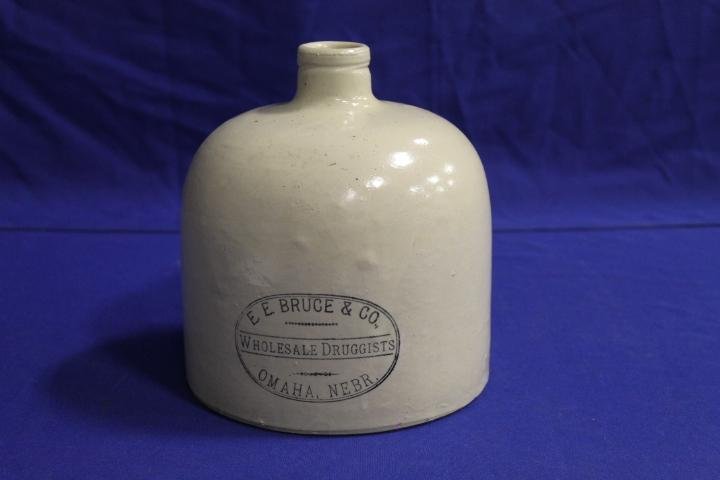 Omaha, NE Pharmacy Advertising Red Ware Stoneware Jug (1 of 2)