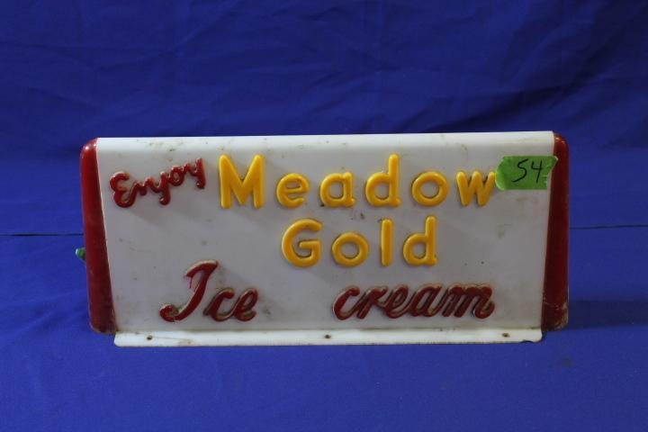 Enjoy Meadow Gold Ice Cream Lighted Advertising Sign (1 of 1)