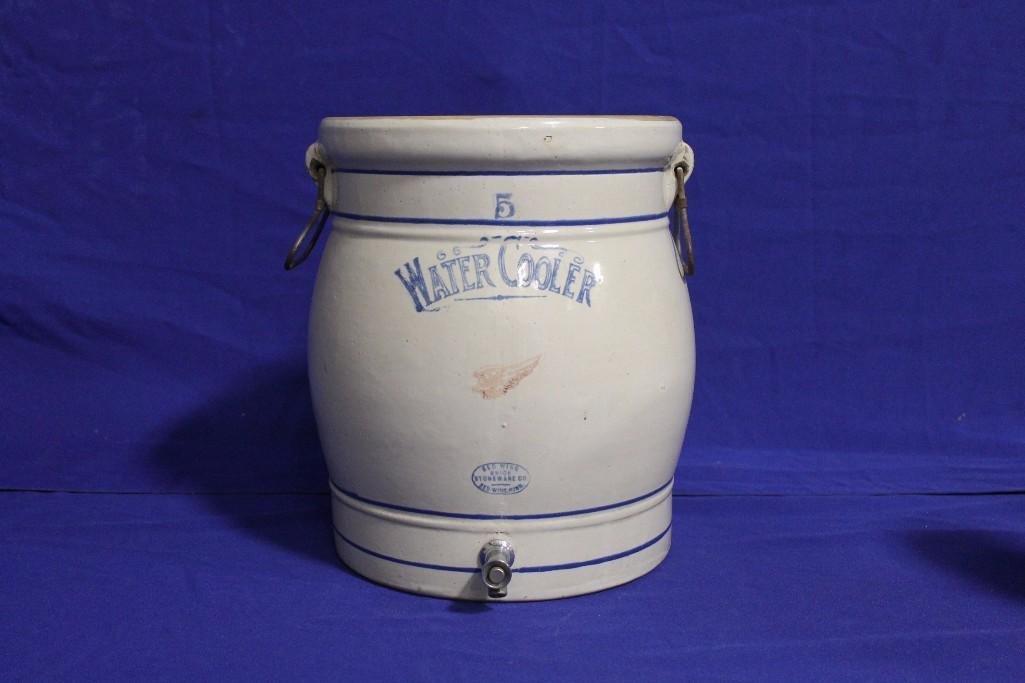 Red Wing Stoneware Crock Water Cooler, 5 Gallon 9"
