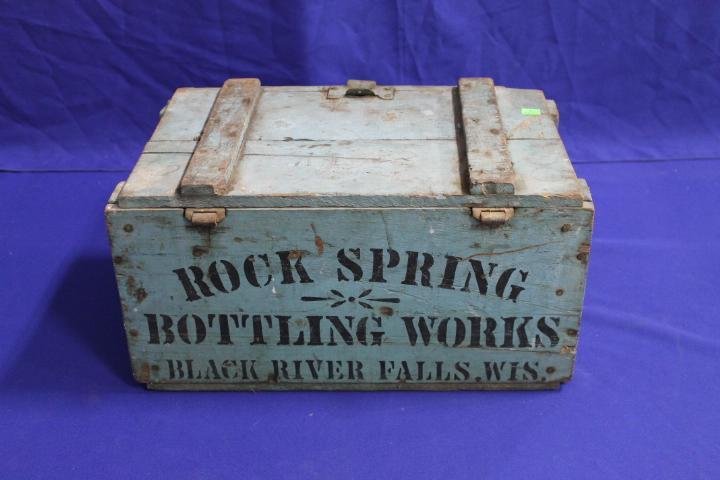 Rock Spring Bottling Works - Black River Falls, WIS w/: Rock Spring Bottling Works - Black River Falls, WIS w/ Bottles - Full Case, Old Paint