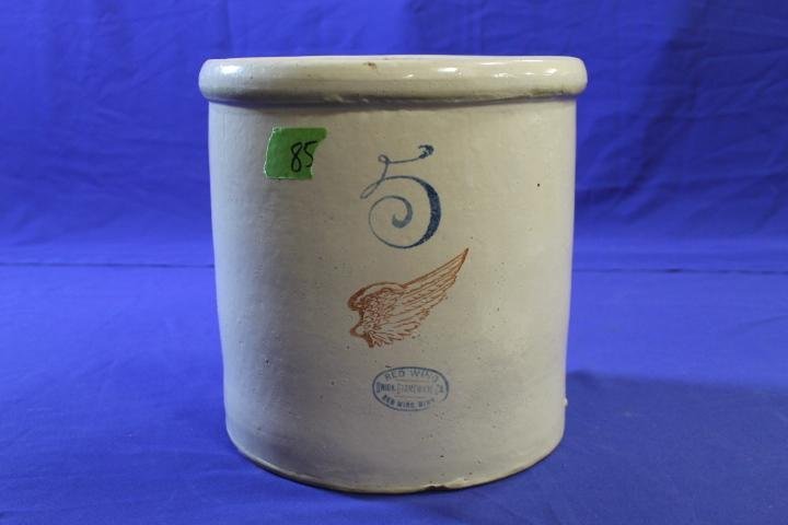 5 Gallon Red Wing Stoneware Crock: 5 Gallon Red Wing Stoneware Crock