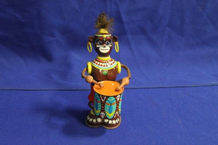 1967 Marx Key Wind "Zulu Warrior" Tin Toy 7" (1 of 2)