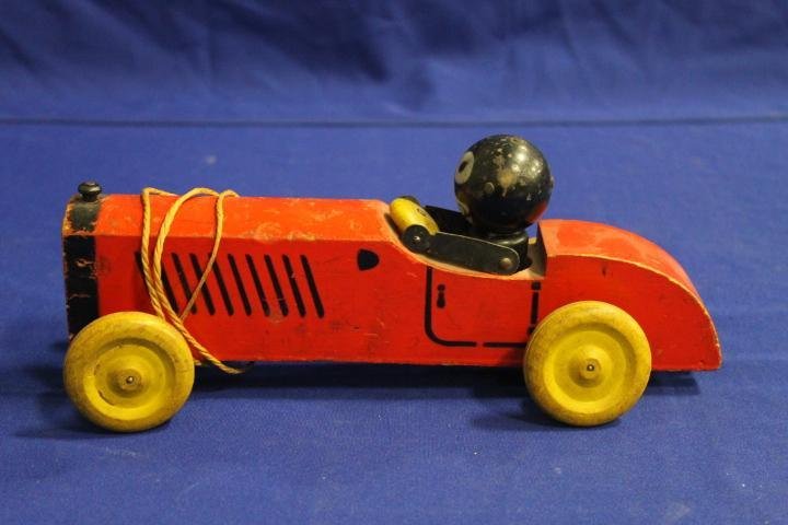 Vintage Speedy Felix The Cat WOODEN BOBBING action Car (1 of 2)