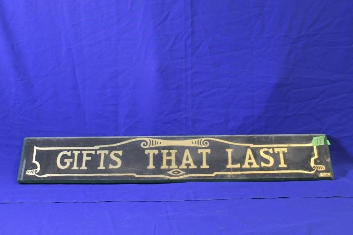 GIFTS THAT LAST - WOODEN TRADE SIGN - 48" x 7.5" (1 of 1)