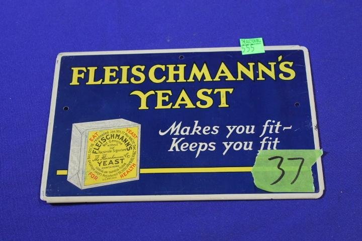 Fleischmann's Yeast Sign - Metal - 5.5" x 8.75" (1 of 1)