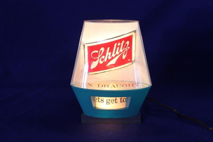 Schlitz Beer Counter Light - Spinning Marquee, Let's: Schlitz Beer Counter Light - Spinning Marquee, Let's Get Together w/ a Glass of Schlitz