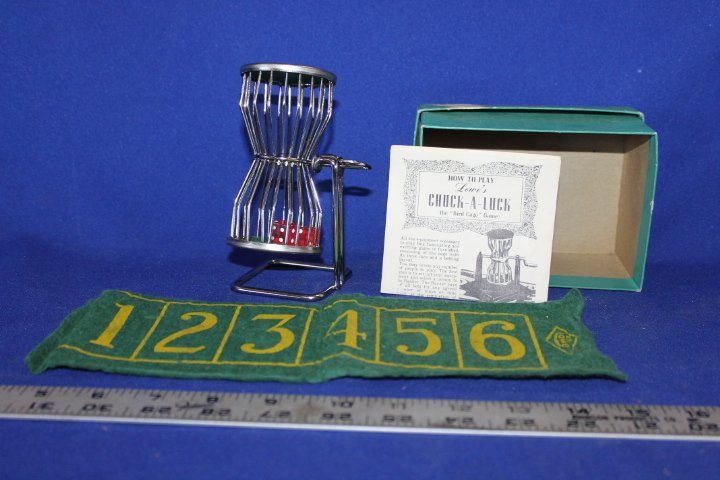 Vintage Miniature Chuck-A-Luck Dice Game by Lowe: Really Mini Chuck-A-Luck