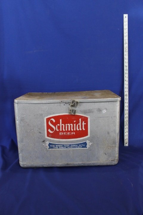 Schmit's Beer Aluminum Beer Cooler: Aluminum or Galvanized Metal, by Chronstroms Service of Minnesota