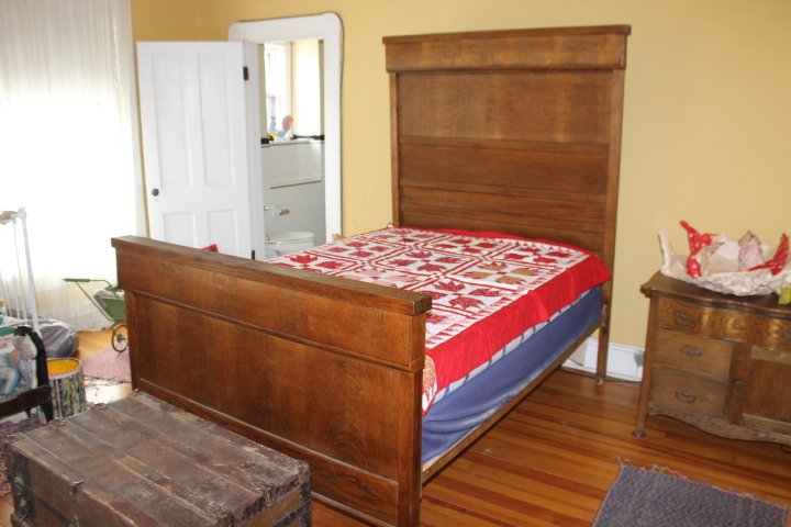 Antique Wooden Bed w/ Headboard & Footboard: Includes Rails, and Sides
