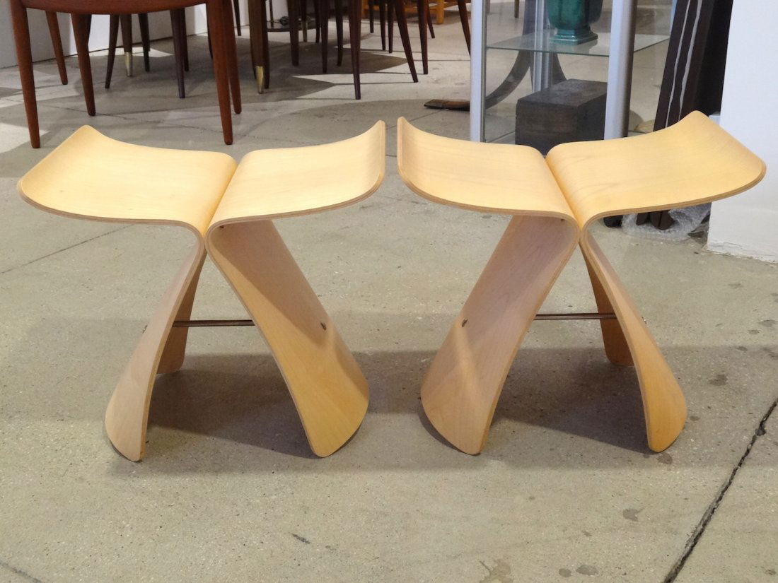 Pair of Sori Yanagi Stools (1 of 6)