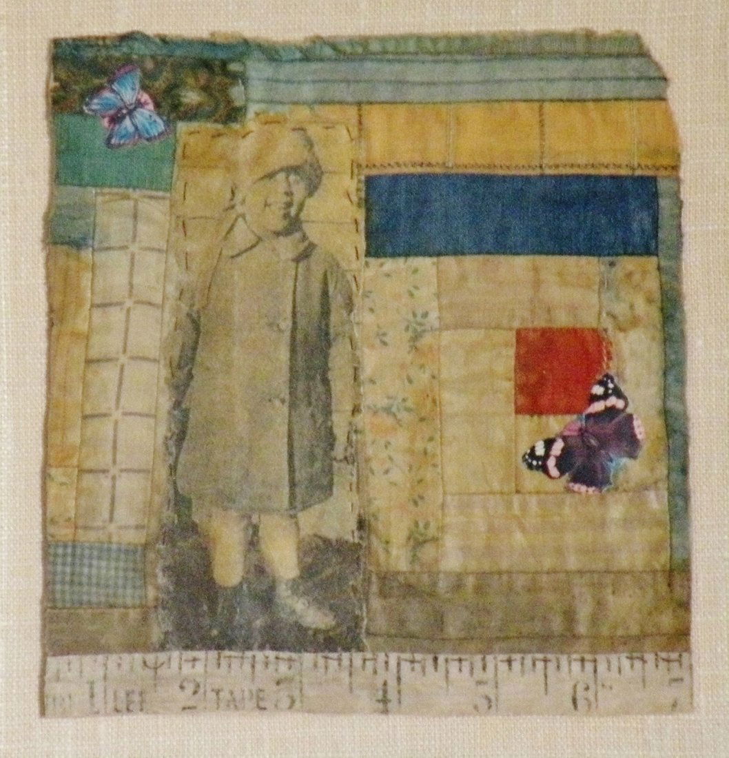 BETYE SAAR: Untitled (Collage containing image taken from family portrait of M.J Hewitt at five years of age.), 2005, Collage, 8.5 x 6.5 in, Black frame: 9 1/4 x 11 1/4 in., Provenance: Estate of Mary Jane Hewitt